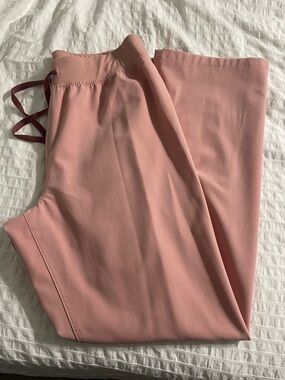 Figs Wide Leg Pants in Pink Sands